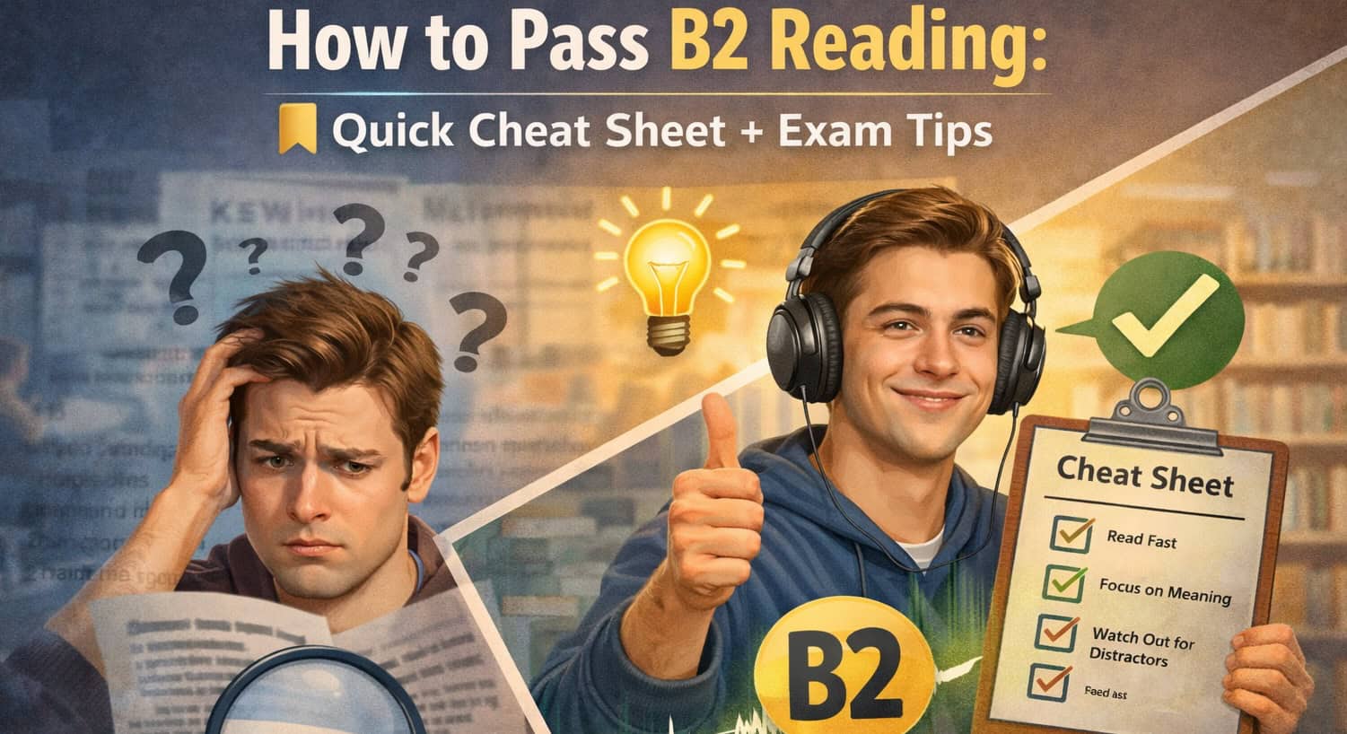 How to Pass B2 Reading: Quick Cheat Sheet + Exam Tips