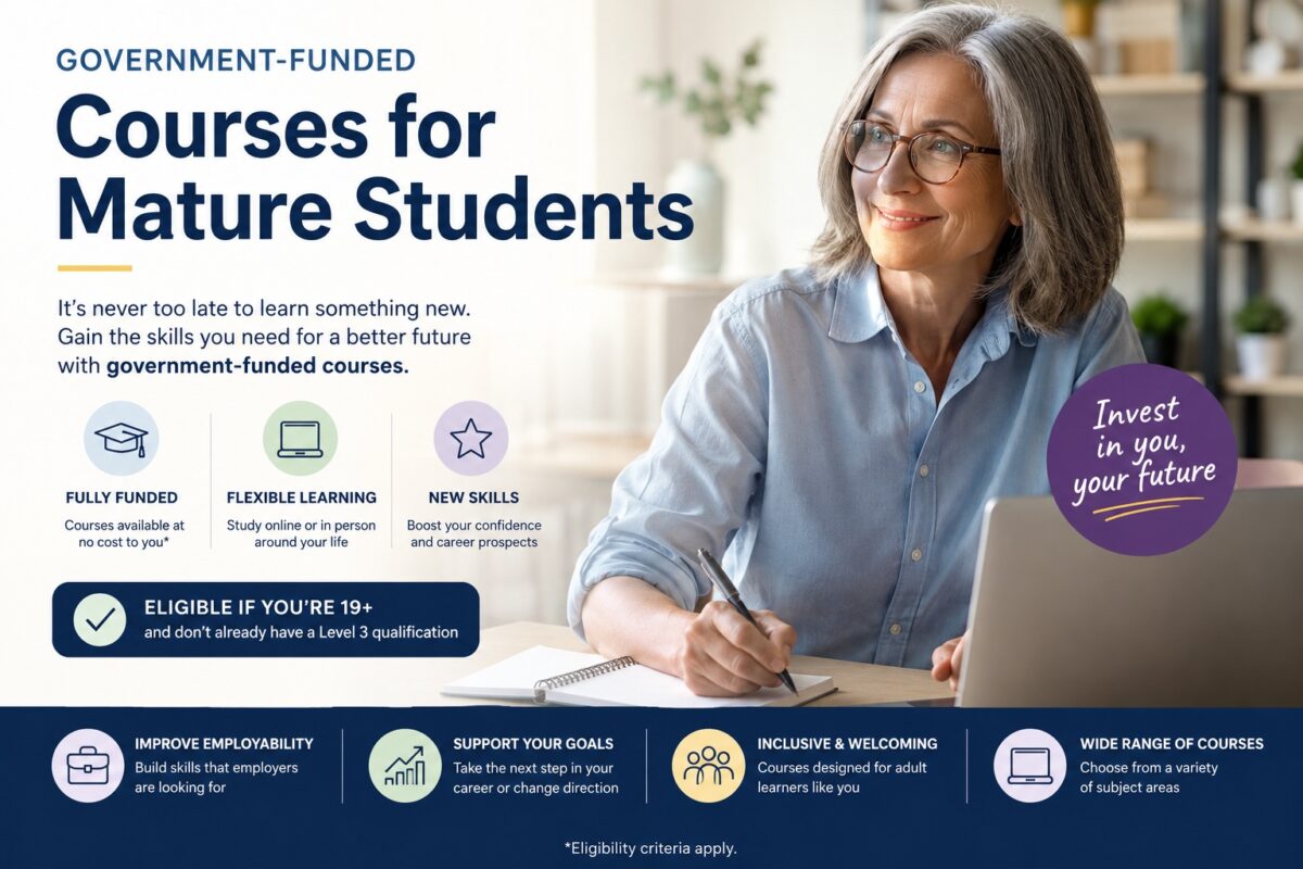 Government funded course for mature student